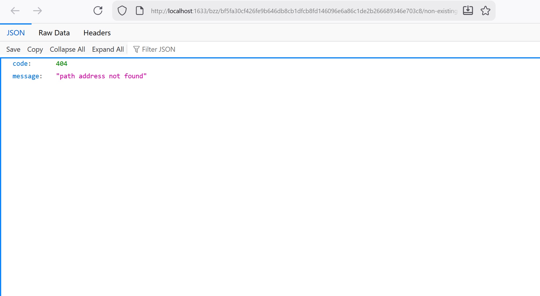 browser default 404 page